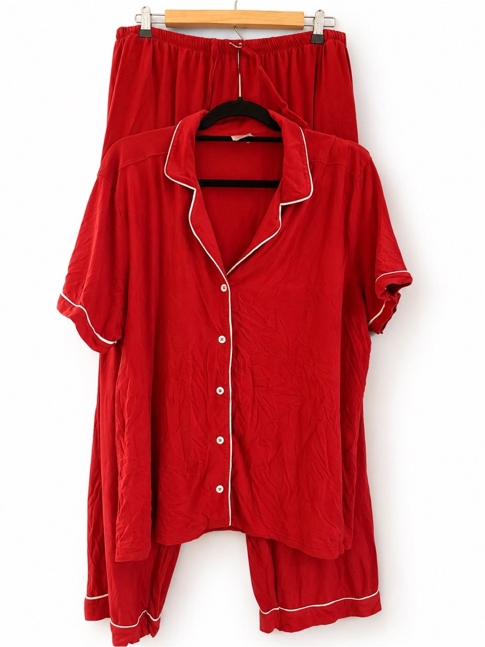 Hanna Soft Red Pajamas TENCEL bamboo feel